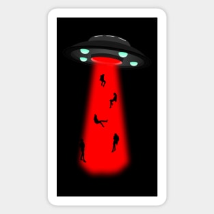 Invaders alien abduction Sticker